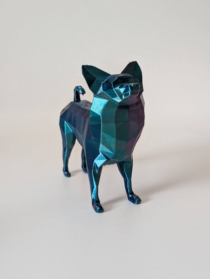 Low-Poly Dog Ornament – geometric 3D printed dog breed, product photo 7 of 11