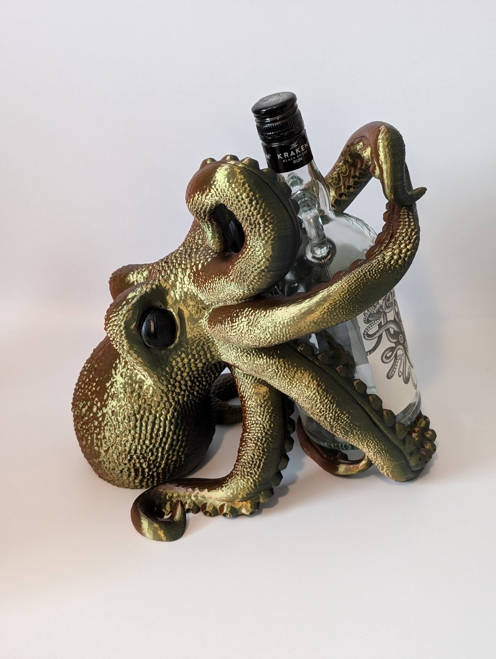 Octopus Bottle Holder for Rum & Wine – 3D printed kraken decor, product photo 3 of 11
