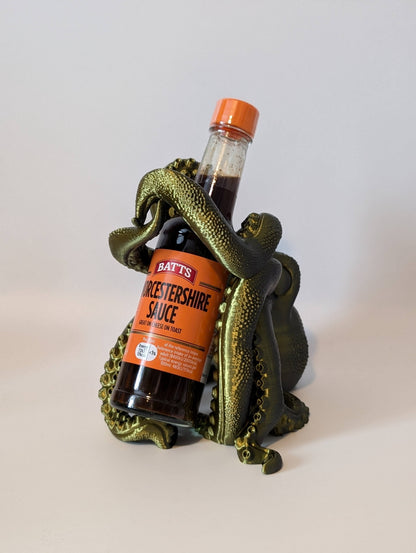 Octopus Bottle Holder for Rum & Wine – 3D printed kraken decor, product photo 9 of 11