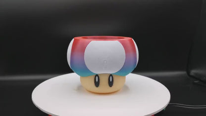 Mario mushroom planter - Various colours and sizes! / Super Mario Toadstool plant pot / Gaming room decor / housewarming gift for new home