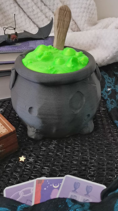 Witches Cauldron Candy / Sweets Bowl with Bubbling Potion Lid