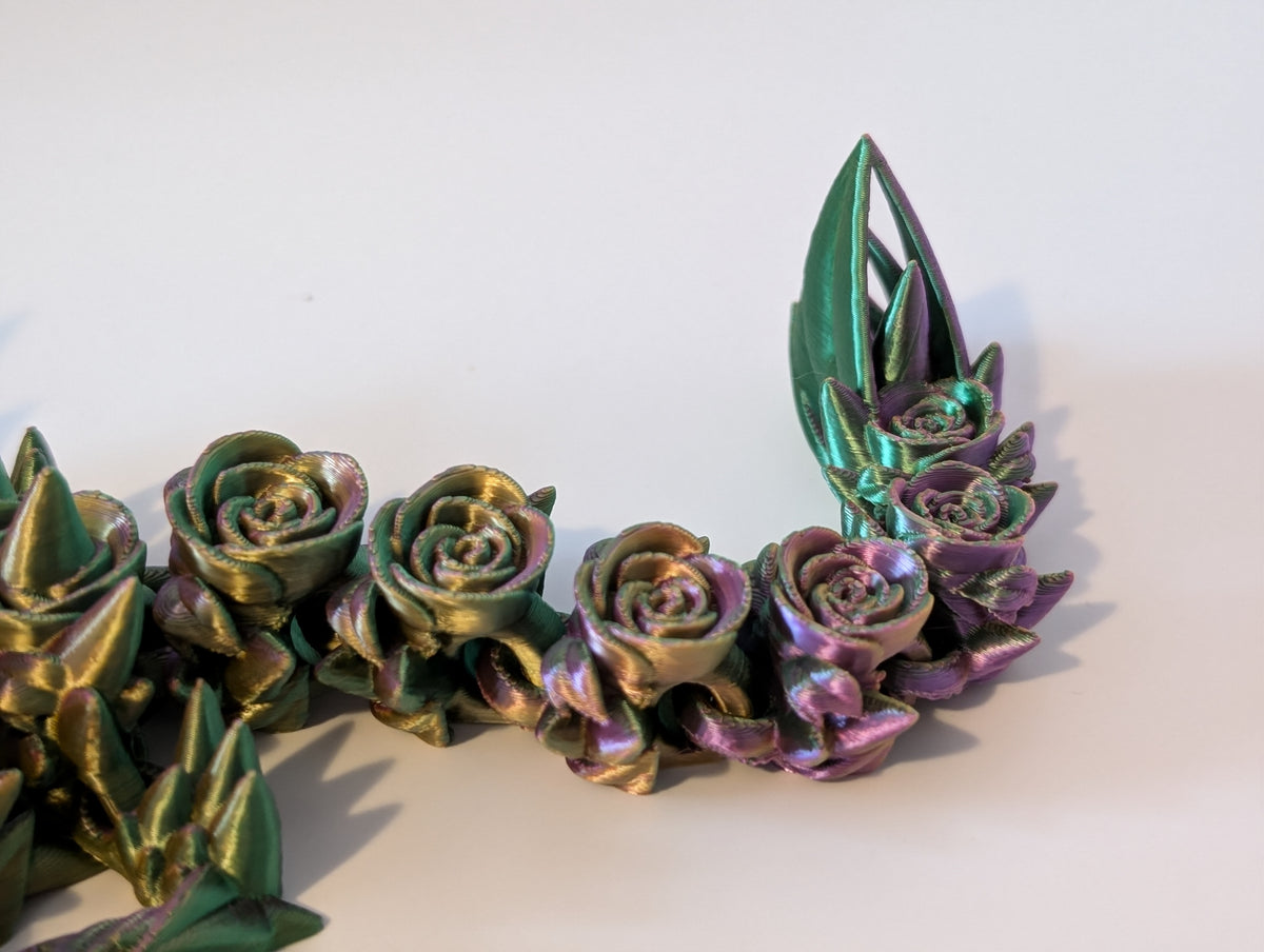 Winged Rose Dragon – articulated 3D printed fidget toy, product photo 3 of 8