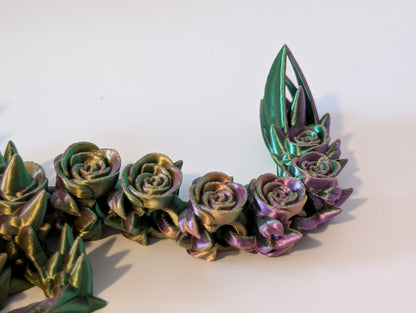 Winged Rose Dragon – articulated 3D printed fidget toy, product photo 3 of 8