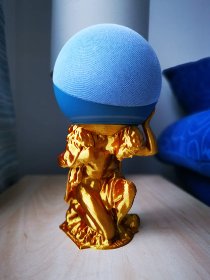 Alexa Echo & Echo Dot 4th/5th gen. stand - Hercules / Atlas statue | Desk mount holder for Amazon echo speaker generation 4/5