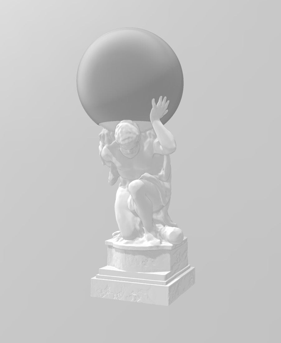 Alexa Echo & Echo Dot 4th/5th gen. stand - Hercules / Atlas statue | Desk mount holder for Amazon echo speaker generation 4/5