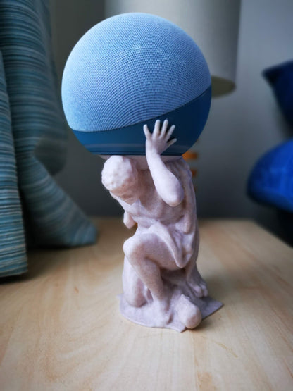 Alexa Echo & Echo Dot 4th/5th gen. stand - Hercules / Atlas statue | Desk mount holder for Amazon echo speaker generation 4/5