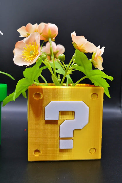 Super Mario planter set - Various sizes! / Super Mario flower plant pot / housewarming gift for new home / Gaming room home decor / desk pot