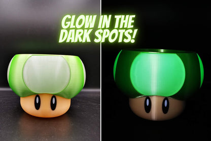 Mario mushroom planter - Various colours and sizes! / Super Mario Toadstool plant pot / Gaming room decor / housewarming gift for new home
